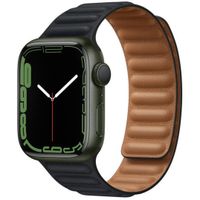 Apple Leather Link für die Apple Watch Series 1 bis 9 / SE (38/40/41 mm) | Series 10 (42 mm) - Größe S/M - Midnight