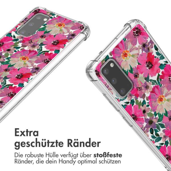 imoshion Design Hülle mit Band Samsung Galaxy S20 - Flower Water