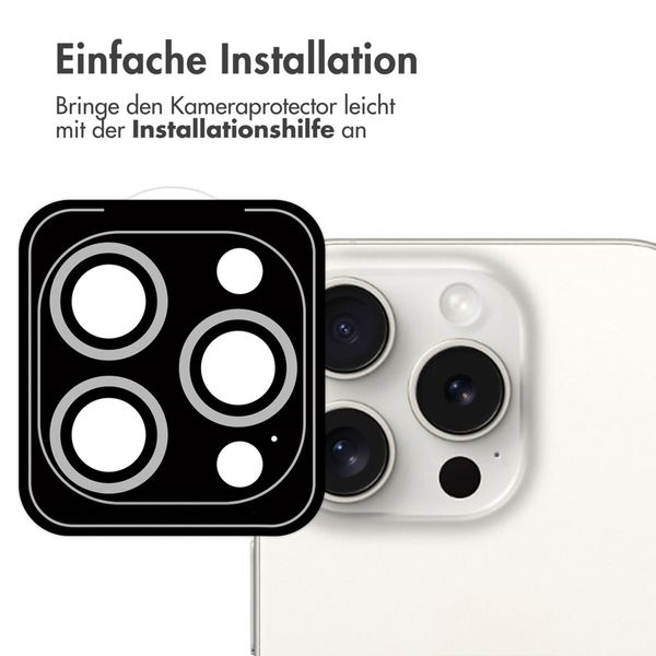 imoshion 2er-Pack Objektivschutz für Kamera für das Apple iPhone 15 Pro / 15 Pro Max - White Titanium