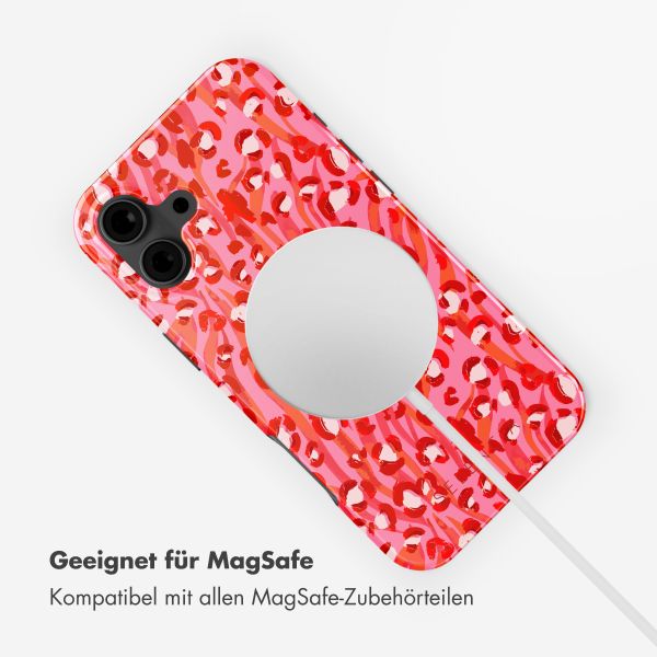 Selencia Vivid Tough Back Cover mit MagSafe für das iPhone 16 - Wild Spots Lipstick