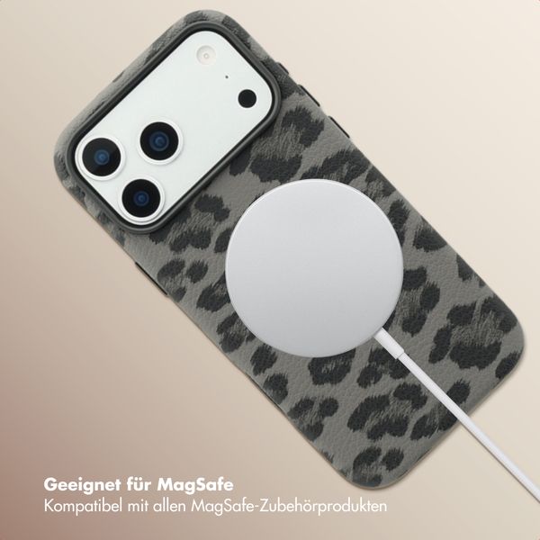 Selencia Sabi Backcover Leopardenmuster mit MagSafe Apple iPhone 17 Pro Max - Midnight Black
