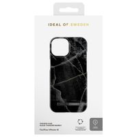 iDeal of Sweden Fashion Back Case für das Apple iPhone 15 - Black Thunder Marble