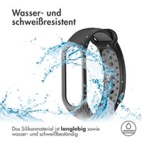 imoshion Silikonband Sport für das Xiaomi Mi Band 3 / 4 - Schwarz / Grau