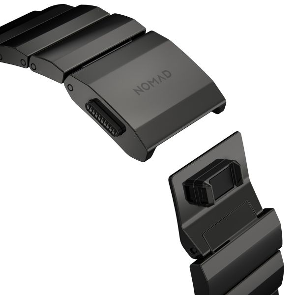 Nomad Magnetisches Stahlgliederarmband für das  Apple Watch Series 1 t/m 11 / SE / Ultra (44/45/46/49 mm) - Graphite
