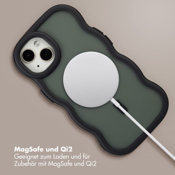 Selencia Wavy Backcover mit MagSafe Apple iPhone 14 / 13 - Schwarz