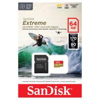 SanDisk microSD Extreme - 64GB - Inklusive RescuePro Deluxe - UHS-I/U3/Full HD/4K UHD