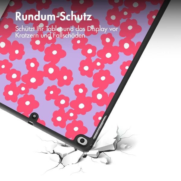 imoshion Design Trifold Klaphülle Apple iPad 6 (2018) 9.7 Zoll / iPad 5 (2017) 9.7 Zoll / Air 2 (2014)/Air 1 (2013) - Dusty Rose Blossom