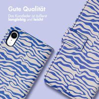 imoshion Design Klapphülle Apple iPhone Xr - White Blue Stripes