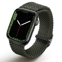 Uniq Aspen Geflochtenes Armband für das  Apple Watch Series 1 t/m 9 / SE (38/40/41 mm) | Series 10 / 11 (42 mm) - Cypress Green
