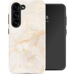 Selencia Vivid Back Cover Samsung Galaxy S23 - Golden Beige Marble