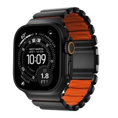 Nomad Stratos Armband für Apple Watch Series 1 - 11 / SE / Ultra (44/45/46/49 mm) - Ultra Orange / Black Titanium