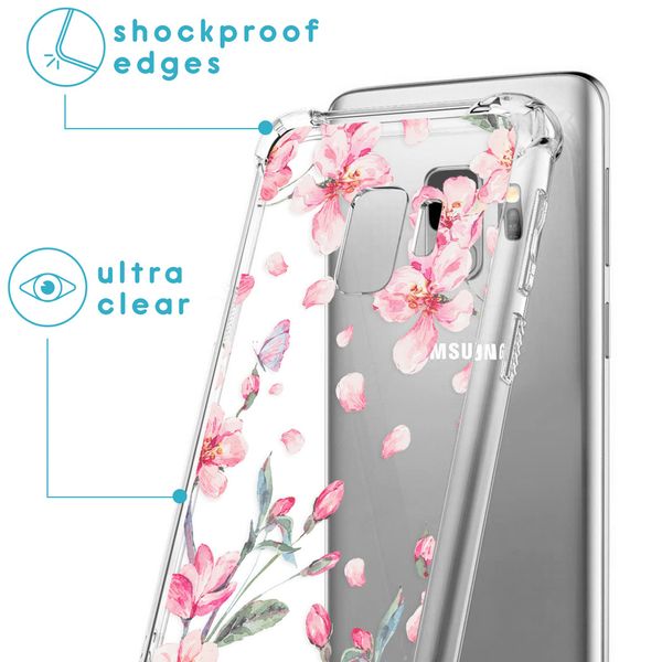 imoshion Design Hülle mit Band für das Samsung Galaxy S9 - Blossom Watercolor