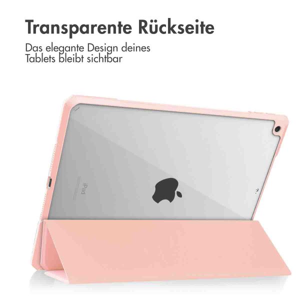 imoshion Trifold Hardcase Klapphülle Apple iPad 9 (2021) 10.2 Zoll / iPad 8 (2020) 10.2 Zoll / iPad 7 (2019) 10.2 Zoll - Rosa