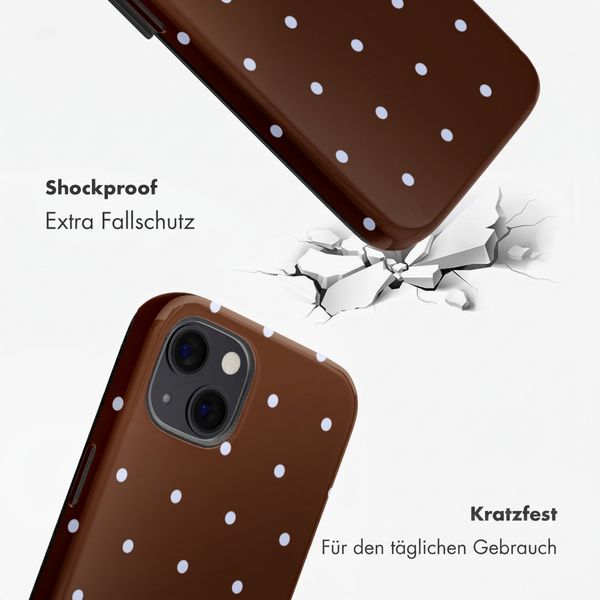 Selencia Vivid Back Cover Apple iPhone 13 Pro - Happy Dots Chocolate