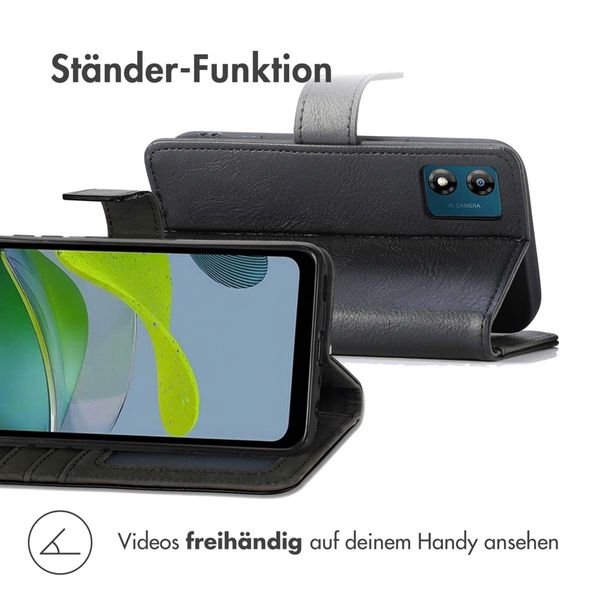 imoshion Luxuriöse Klapphülle Motorola Moto E13 - Schwarz