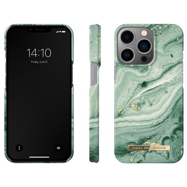 iDeal of Sweden Fashion Back Case für das iPhone 13 Pro - Mint Swirl Marble