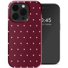 Selencia Vivid Back Cover Apple iPhone 14 Pro - Happy Dots Burgundy