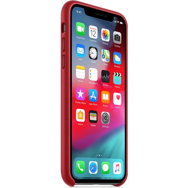 Apple Leder-Case Rot für das Apple iPhone Xs Max