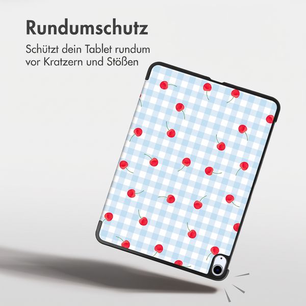 imoshion Design Trifold Klaphülle Apple iPad Air 11 Zoll (2026) M4 / (2025) M3 / (2024) M2 / Air 5 (2022) / Air 4 (2020) - Cherry Check
