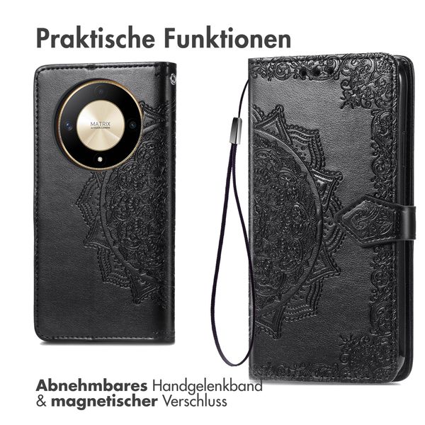 imoshion Mandala Klapphülle für das Honor Magic 6 Lite - Schwarz