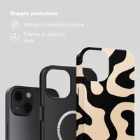 Selencia Vivid Rückabdeckung mit MagSafe Apple iPhone 13 - Art Wave Black