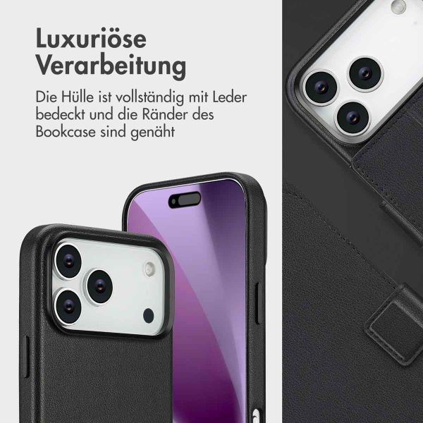 Accezz 2-in-1 Klapphülle aus Leder mit MagSafe Apple iPhone 17 Pro Max - Onyx Black
