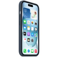 Apple Silikon-Case MagSafe für das Apple iPhone 15 - Storm Blue