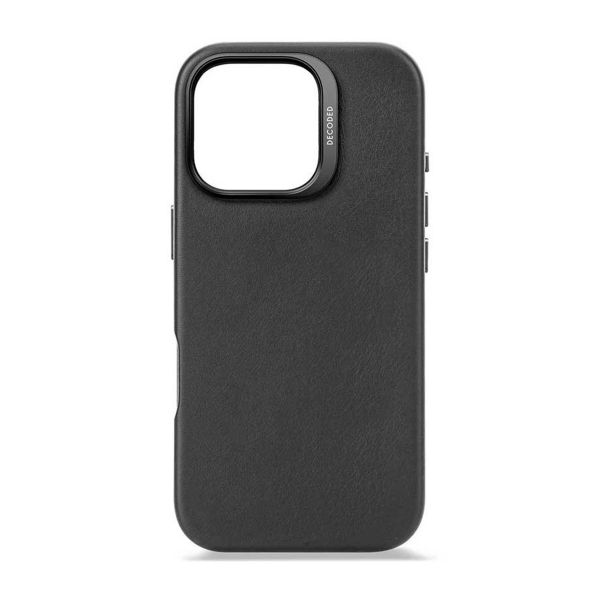 Decoded Leather Backcover MagSafe Apple iPhone 16 Pro - Schwarz