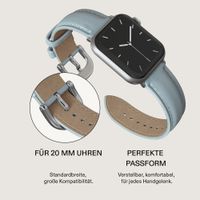 Burga Armband aus echtem Leder für Apple Watch | 38/40/41/42 mm - Dream / Silver