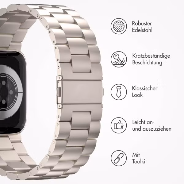 imoshion Edelstahlarmband für das Apple Watch Series 1 bis 9 / SE (38/40/41 mm) | Series 10 / 11 (42 mm) - Polarstern
