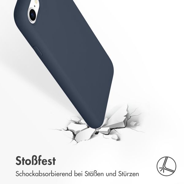 Accezz Liquid Silikoncase Blau für das Apple iPhone SE (2022 / 2020) / 8 / 7