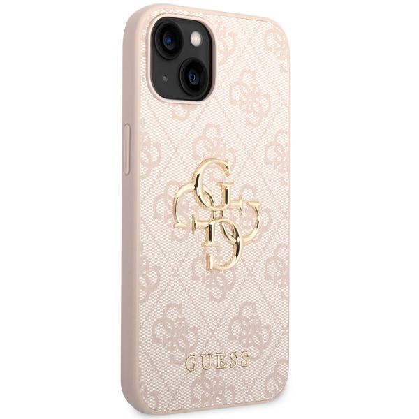 Guess 4G Metal Logo Back Cover für das iPhone 15 - Rosa