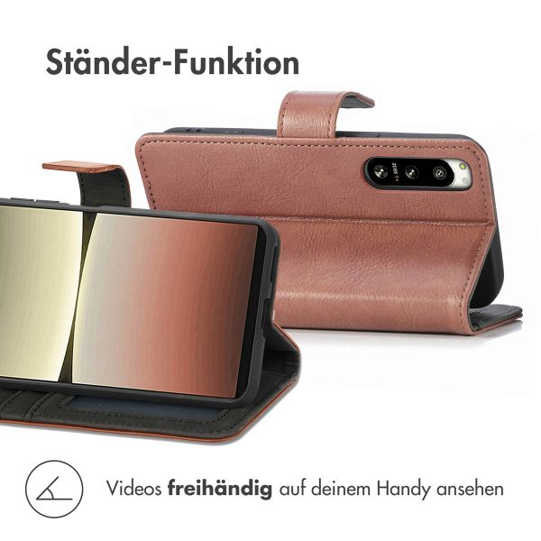 imoshion Luxuriöse Klapphülle Sony Xperia 5 IV - Braun