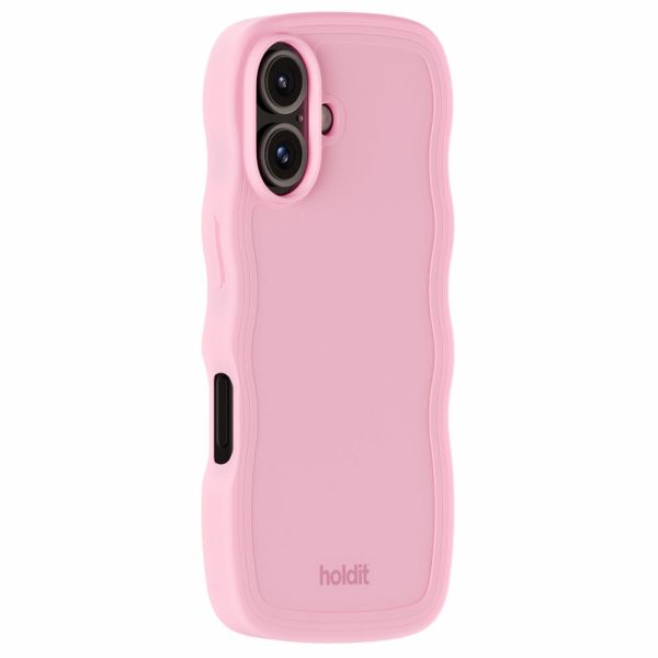 Holdit Wavy Case für das iPhone 16 - Pink