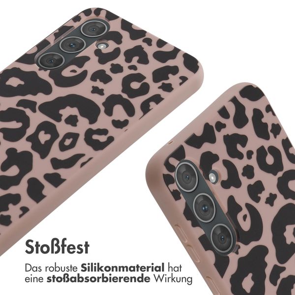 imoshion SilikonHülle design mit Band Samsung Galaxy A35 - Animal Pink
