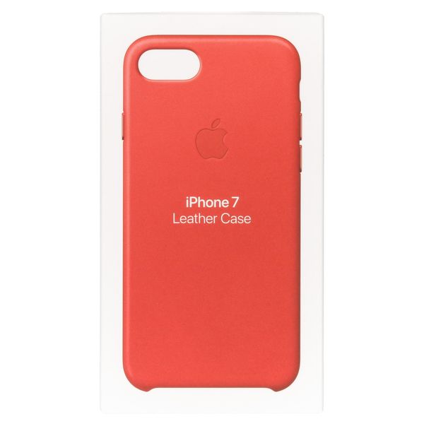 Apple Leder-Case Rot für das Apple iPhone SE (2022 / 2020) / 8 / 7