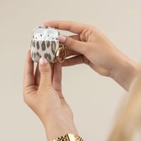 Selencia Sabi Hülle Panthermuster  Apple Airpods 4 - Soft Ivory