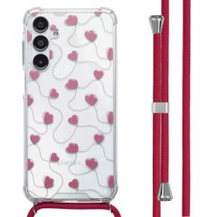 imoshion Design Hülle mit Band Samsung Galaxy A16 - Dusty Rose Connected Hearts