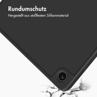 Accezz Smarte Klapphülle aus Silikon für das Samsung Galaxy Tab A9 Plus - Schwarz