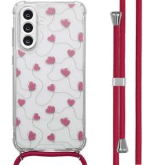 imoshion Design Hülle mit Band Samsung Galaxy A56 - Dusty Rose Connected Hearts