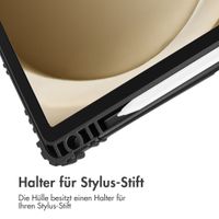 Accezz Rugged Trifold Klapphülle Samsung Galaxy Tab A9 Plus - Schwarz