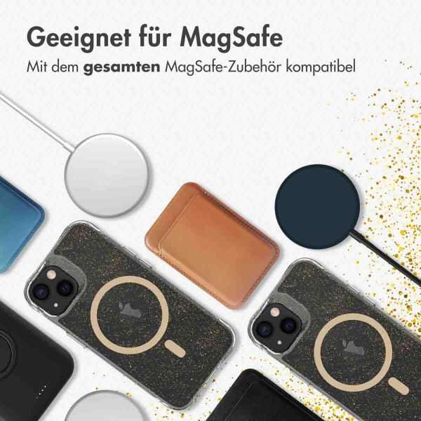 imoshion Klare Glitter Backcover mit MagSafe Apple iPhone 13 - Gold