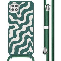 imoshion SilikonHülle design mit Band Samsung Galaxy A22 (5G) - Petrol Green Groovy