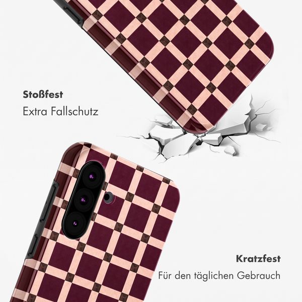 Selencia Vivid Back Cover Samsung Galaxy A36 / A56 - Check This Burgundy