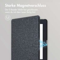 imoshion Canvas Sleepcover Klapphülle für das Kobo Nia - Glitter Schwarz