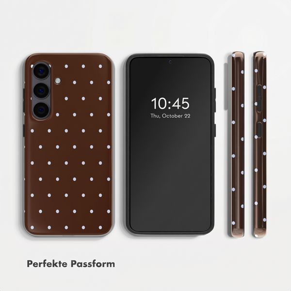 Selencia Vivid Rückabdeckung mit MagSafe Samsung Galaxy S24 - Happy Dots Chocolate
