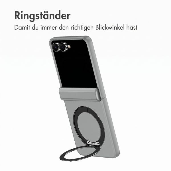 Accezz Color Backcover mit MagSafe und Ringständer Samsung Galaxy Z Flip 8 - Grau