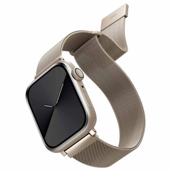 Uniq Dante Mesh-Stahlarmband für das  Apple Watch Series 1 t/m 9 / SE (38/40/41 mm) | Series 10 / 11 (42 mm) - Starlight