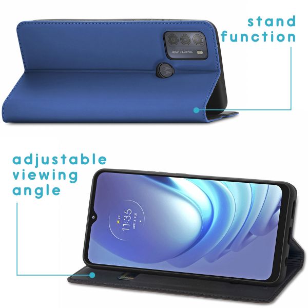 imoshion Slim Folio Klapphülle für das Motorola Moto G50 - Blau