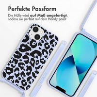 imoshion Silikonhülle design mit Band für das iPhone 14 Pro Max - Animal Lila